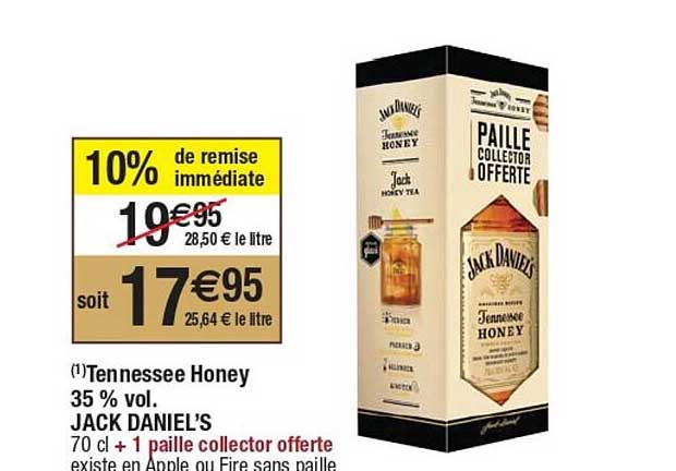 tennessee honey 35% vol. jack daniel's