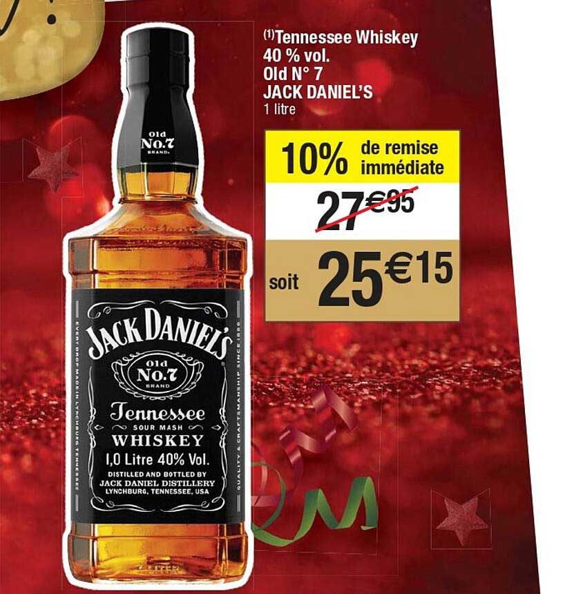 tennessee whiskey 40% vol. old n°7 jack daniel's