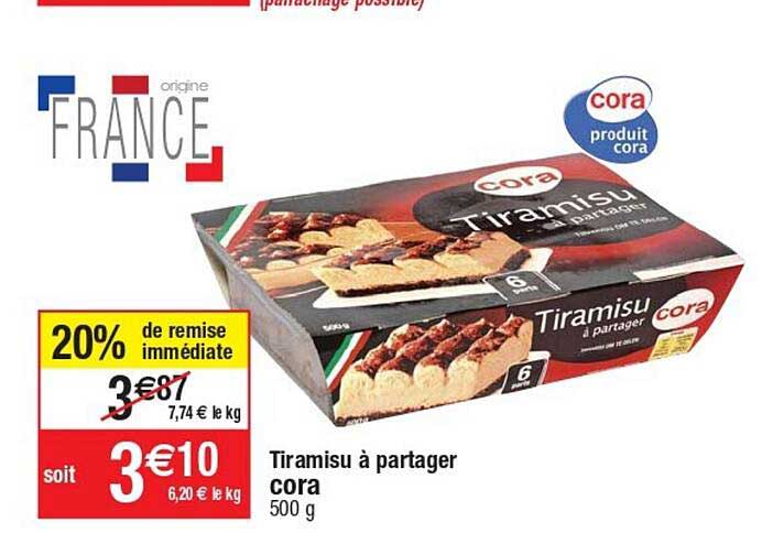 tiramisu à partager cora