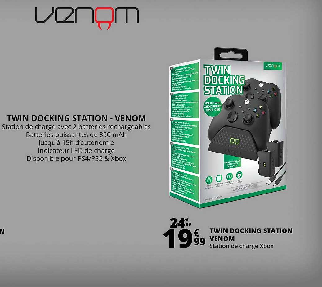 twin docking station - venom