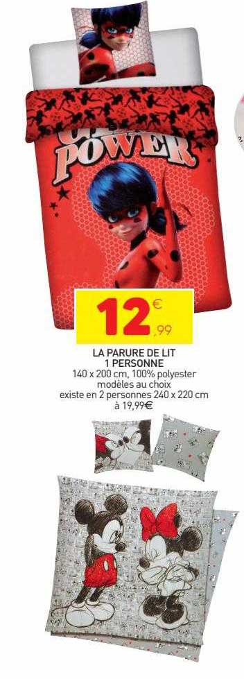 la parure de lit 1 personne