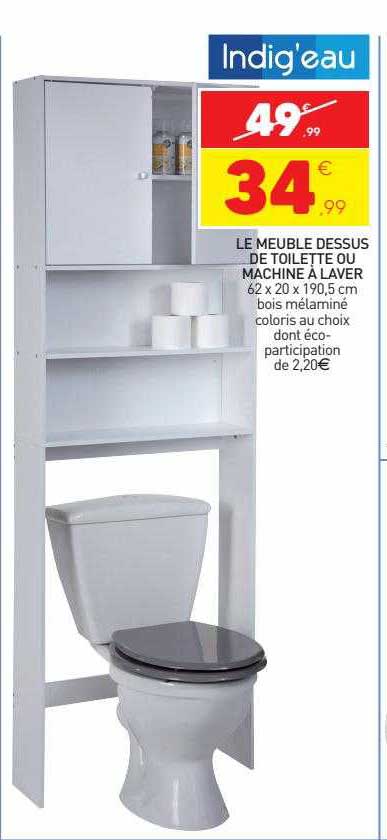le meuble dessus de toilette ou machine à laver indig'eau