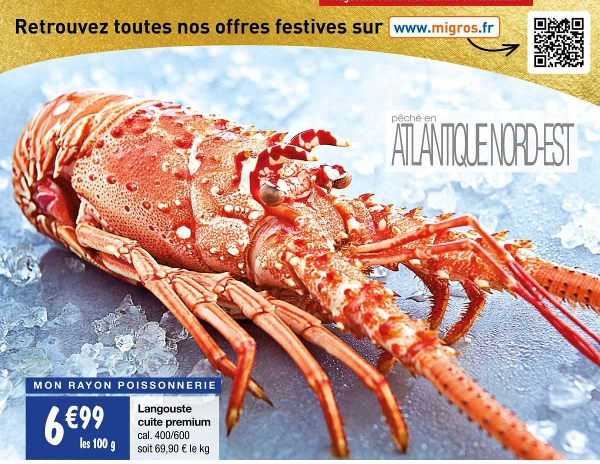 langouste cuite premium