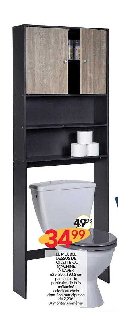 le meuble dessus de toilette ou machine à laver