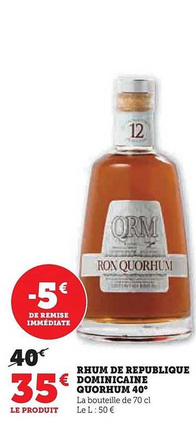 rhum de république dominicaine quorhum 40°