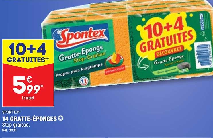 14 gratte-éponges spontex