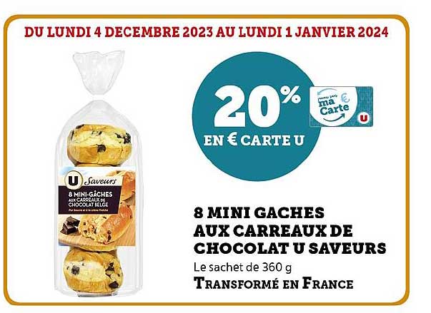 8 Mini Gâches Aux Carreaux De Chocolat U Saveurs