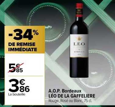 a.o.p. bordeaux léo de la gaffelière