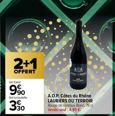 a.o.p. côtes du rhône lauriers du terroir