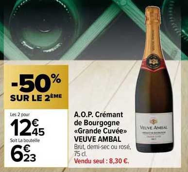 a.o.p. crémant de bourgogne «grande cuvée» veuve ambal