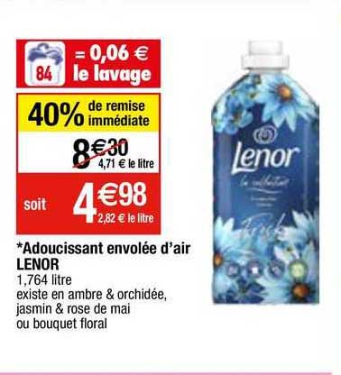 adoucissant envolée d'air lenor