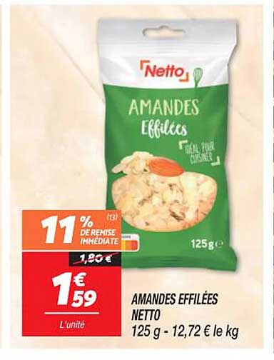 amandes effilées netto