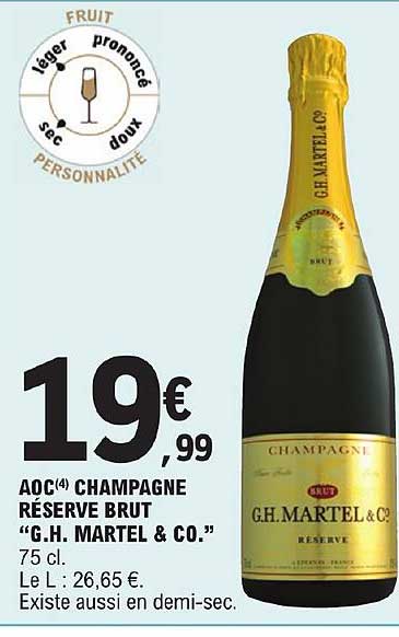 aoc chamapgne réserve brut "g.h. martel & co"