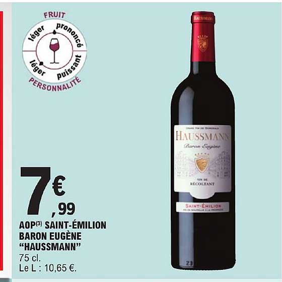 Aop Saint-émilion Baron Eugène "haussmann"
