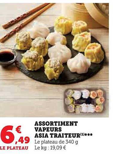 assortiment vapeurs asia traiteur