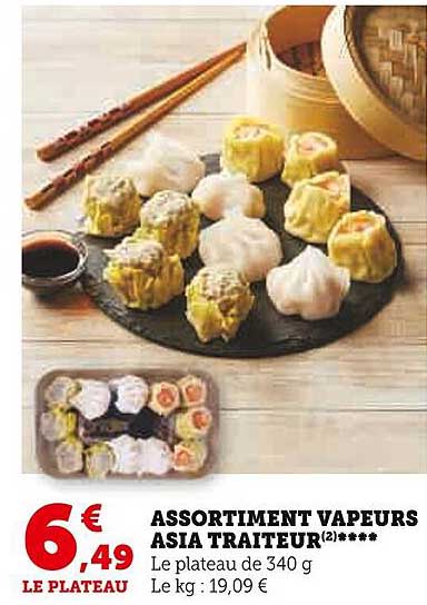 assortiment vapeurs asia traiteur