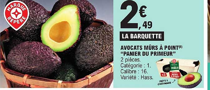 avocats mûrs à point "panier du primeur"