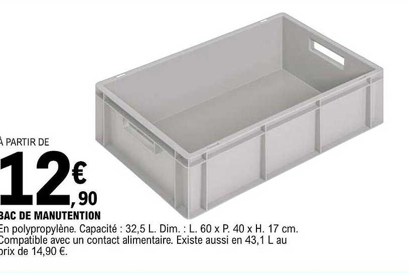 Bac De Manutention