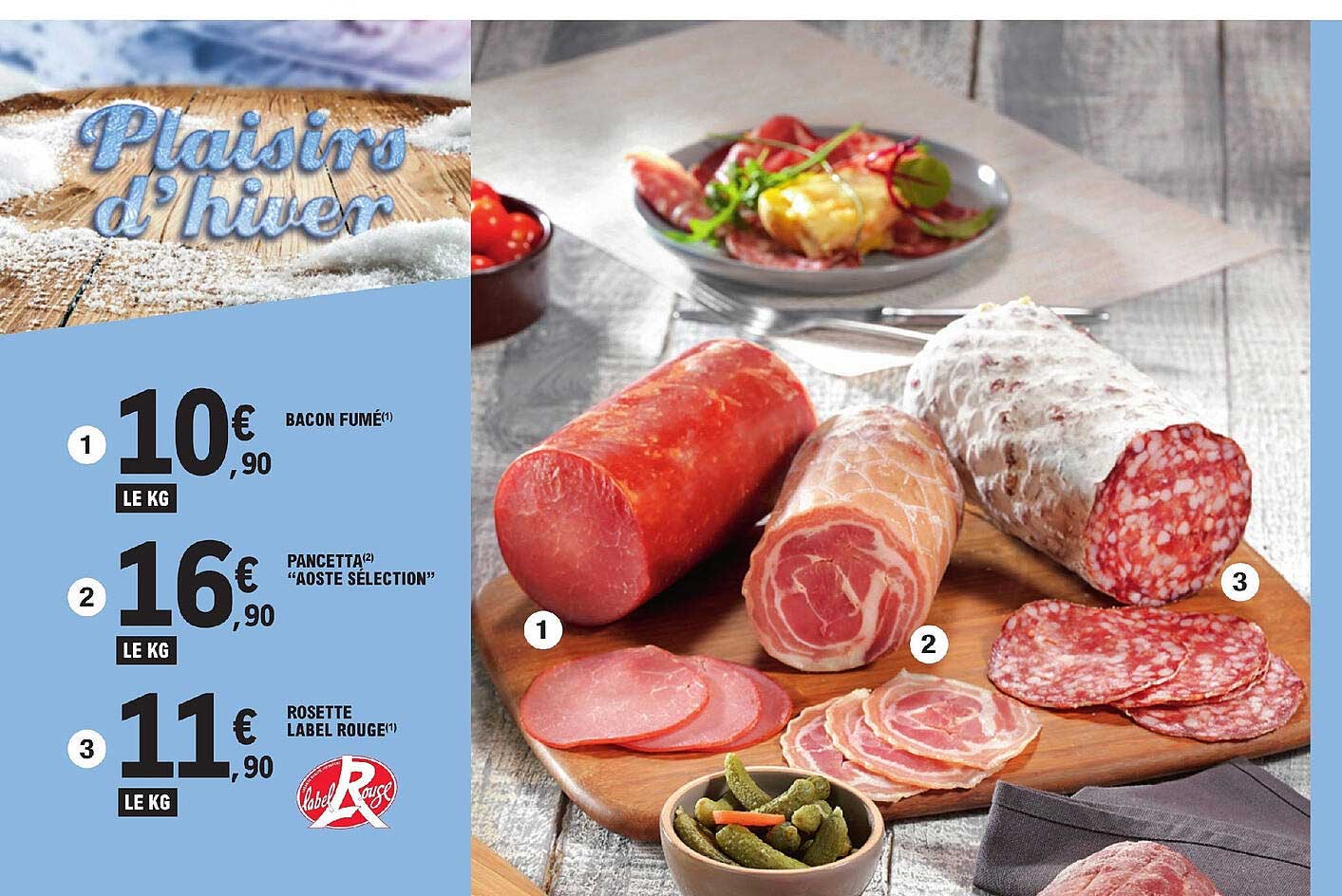 Bacon Fumé, Pancetta "aoste Sélection", Rosette Label Rouge