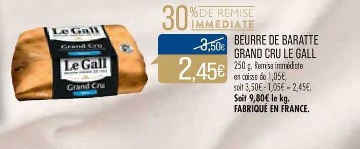 beurre de baratte grand cru le gall