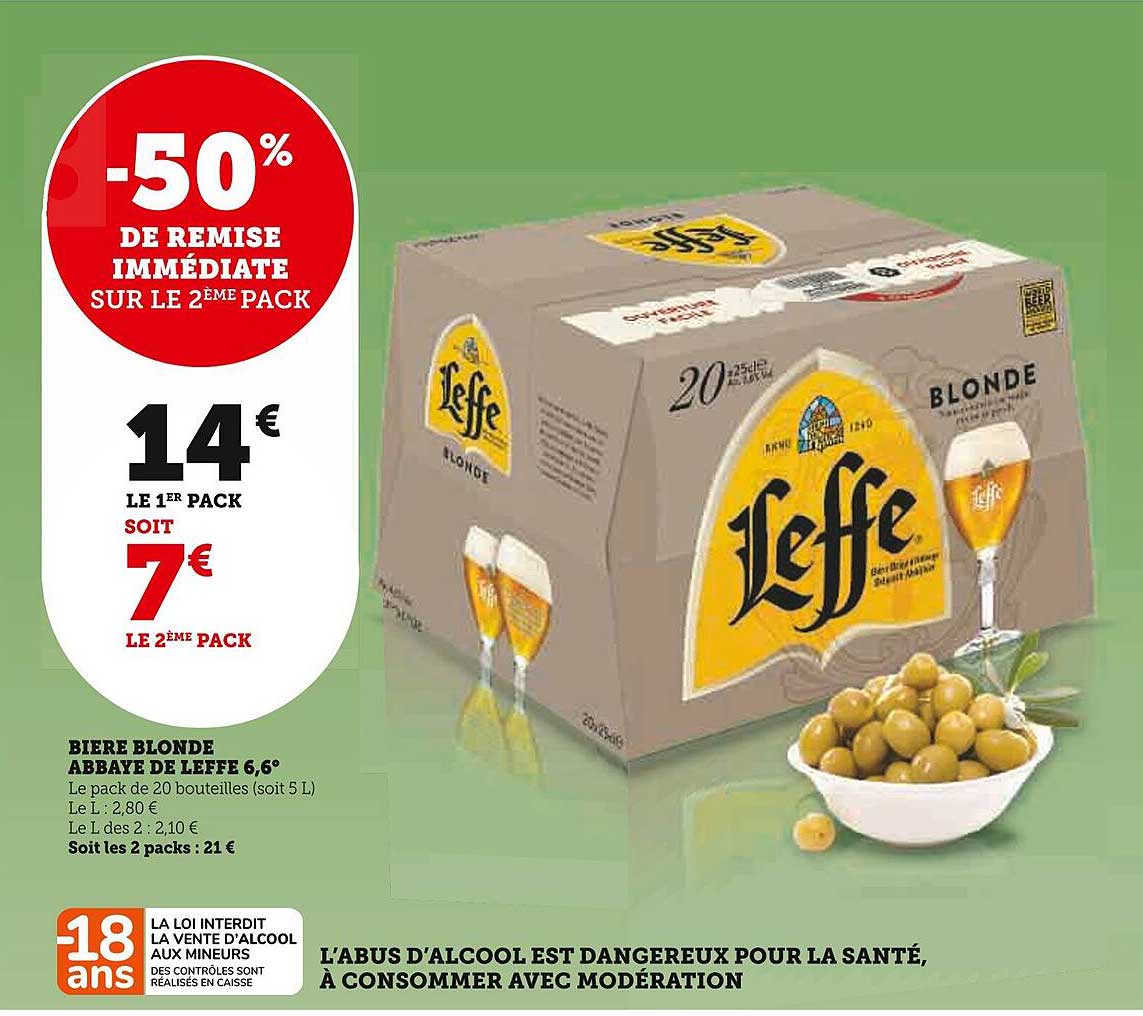 Bière Blonde Abbaye De Leffe 6,6°