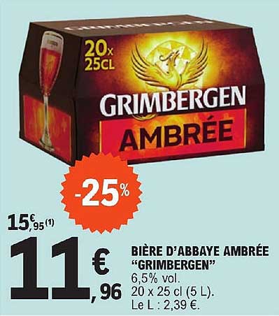 Bière D'abbaye Ambrée "grimbergen"