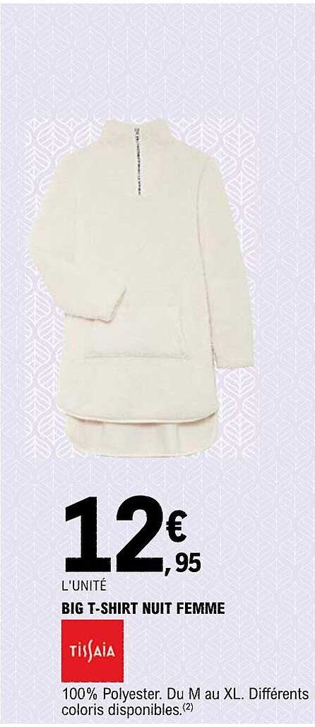 big t-shirt nuit femme tissaia