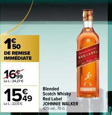 blended scotch whisky red label johnnie walker