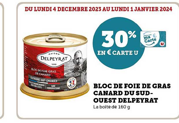 bloc de foie gras canard du sud-ouest delpeyrat