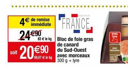 bloc de foie gras de canard du sud-ouest avec morceaux