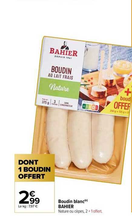 Boudin Blanc Bahier