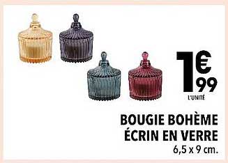 bougie bohème écrin en verre
