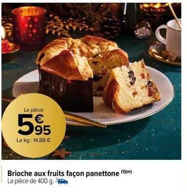 brioche aux fruits façon panettone