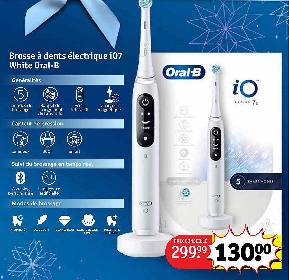 brosse à dents électrique io7 white oral-b