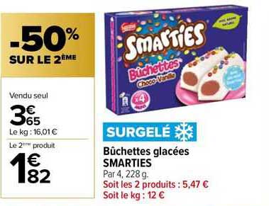Bûchettes Glacées Smarties