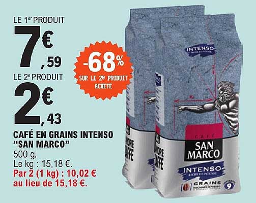 café en grains intenso "san marco"