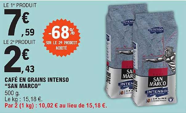 café en grains intenso "san marco"