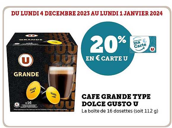 café grande type dolce gusto u