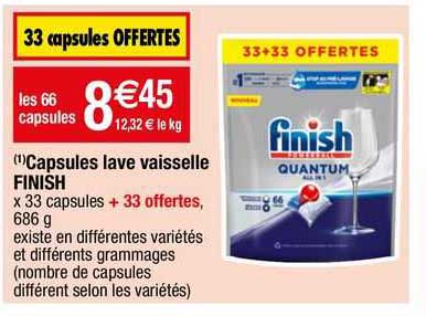 capsules lave vaisselle finish