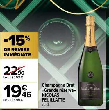 champagne brut «grande réserve» nicolas feuillatte