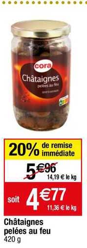 Châtaignes Pelées Au Feu