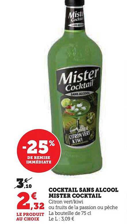 cocktail sans alcool mister cocktail