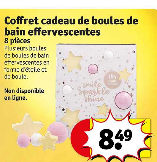 coffret cadeau de boules de bain effervescentes 8 pièces