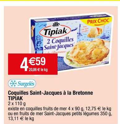coquilles saint-jacques à la bretonne tipiak