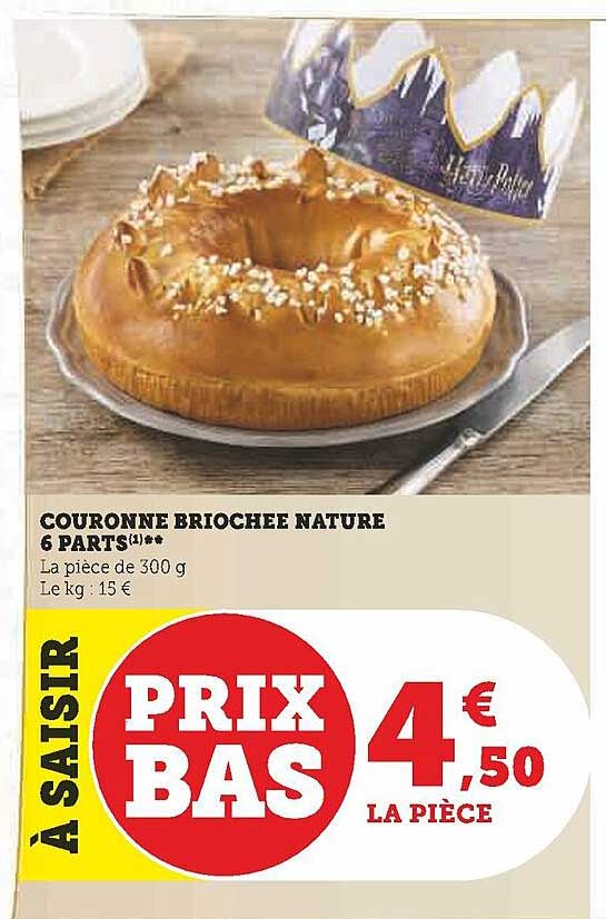 couronne briochée nature 6 parts