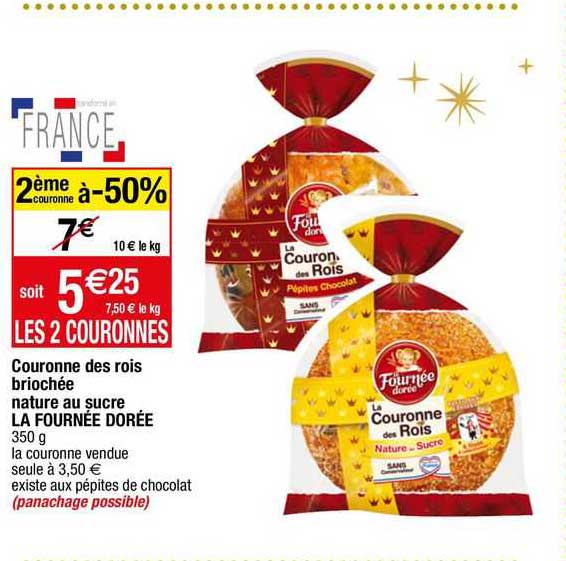 couronne des rois briochée nature au sucre la fournée dorée