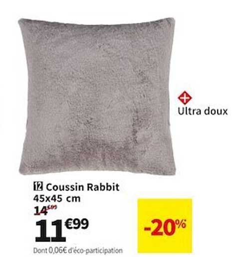 coussin rabbit 45 x 45 cm