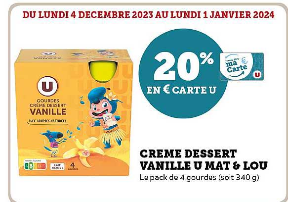 Crème Dessert Vanille U Mat & Lou
