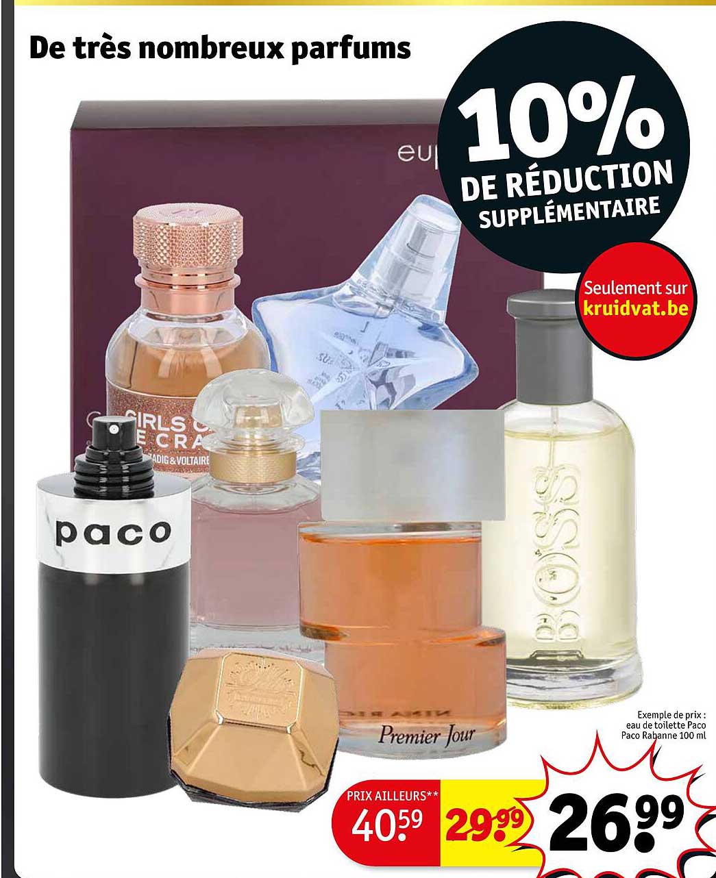 de très nombreux parfums