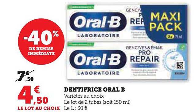 dentifrice oral b